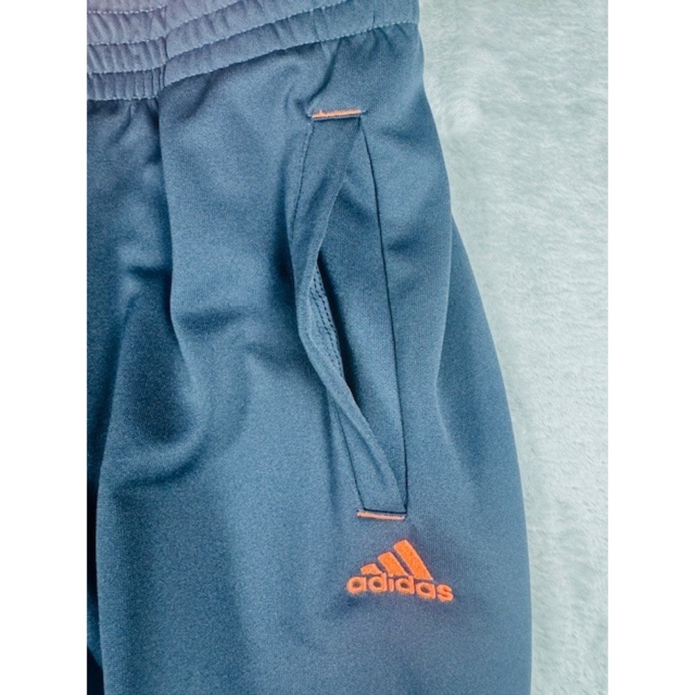 Adidas Training Pants Womens Medium Climalite Navy Blue Coral Athletic Straight - Picture 4 of 8